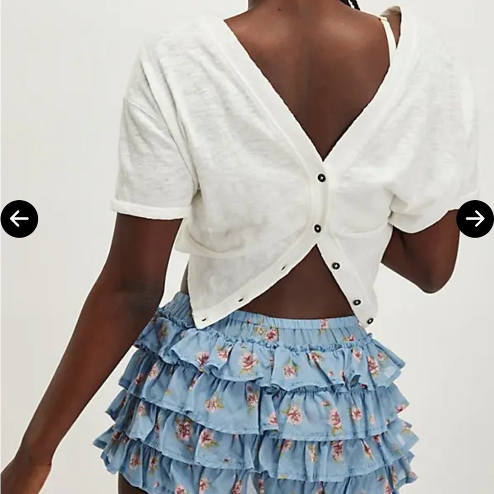 NWT Free People Ruffle Up Bloomer Shorts Size XS originally $68